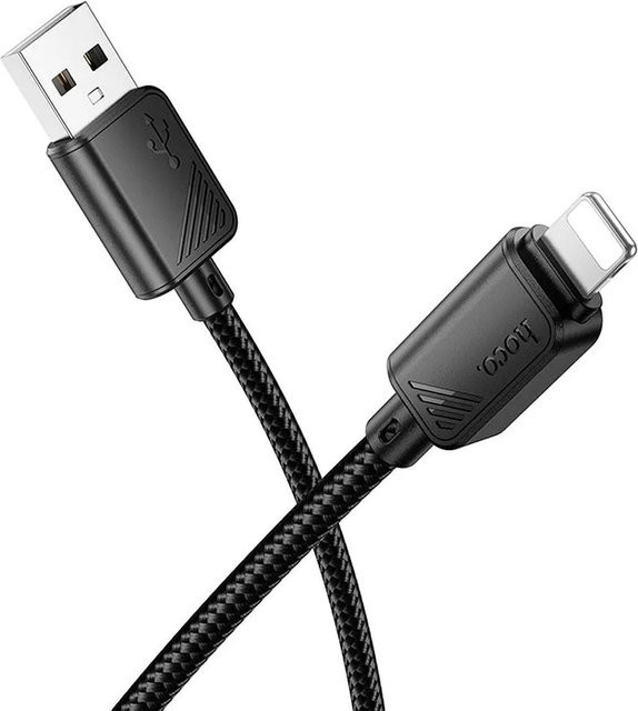 HOCO X113 Daten- und Ladekabel USB-A auf Lightning, 18W, Schwarz, 1m - Bild 1