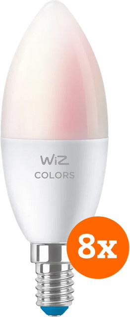 WiZ Smart-Kerzenlampe 8er-Pack E14 mit Weiß- und Farblicht in Weiß - Bild 1