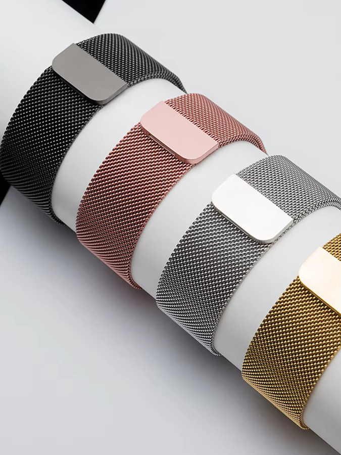 Uhrenarmband Edelstahl, Milanaise, Silber, Unisex, für Samsung Galaxy Fit 3 - Bild 2