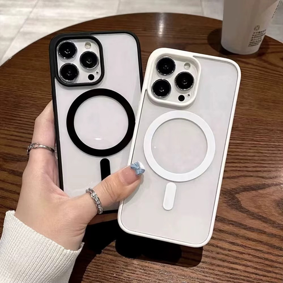 Stoßfeste MagSafe Wireless Charging Schutzhülle für iPhone 17 Pro 16 15 14 13 12 11 Pro Max und 17 Air in Transparent oder Schwarz - Bild 1