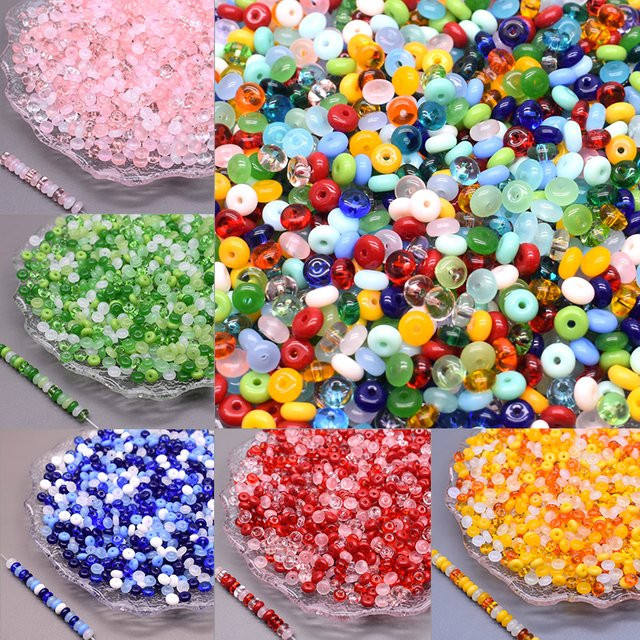 YanQi Glas Perlen, Rad Form Disc, Gemischte Farbe, DIY Schmuckmachen - Bild 1