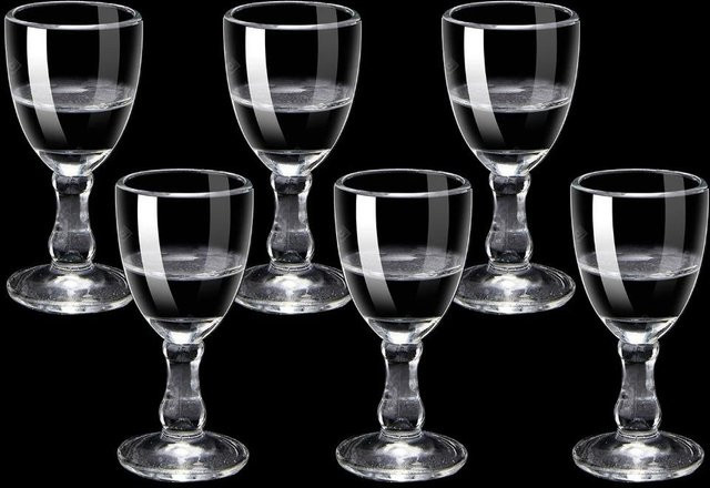 6er Set Mini Schnapsgläser für Sake und Baijiu, transparent, 10 ml - Bild 1