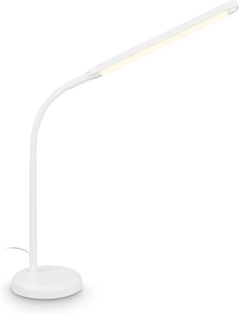 Brilo LED-Tischleuchte Mura in Weiß mit Touchdimmer und USB-Anschluss, schwenkbar für Nachttisch und Arbeitsbereich, Höhe: 36,6 cm - Bild 1
