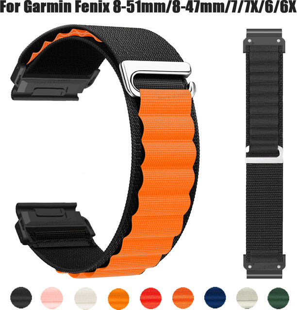TAMISTER Uhrenarmband Nylon, Vintage, Unisex, 22mm 26mm - Bild 1