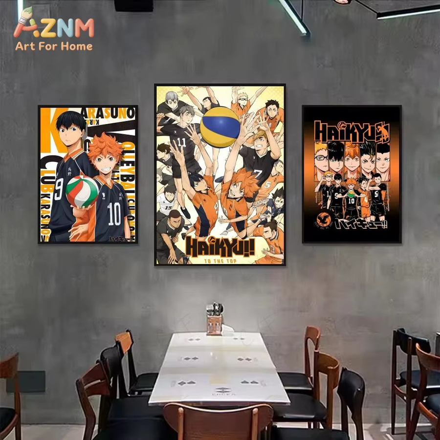 KAYOU Haikyuu Anime Volleyball Poster, wasserfester selbstklebender HD Wandaufkleber in Multicolour zur ästhetischen Dekoration für dein Zuhause - Bild 3