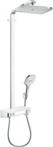 Hansgrohe Showerpipe Raindance E mit Thermostat, Handbrause und Kopfbrause, 1-Jet, weiß/chrom - Bild 1