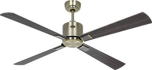 CasaFan ECO NEO III WiFi Deckenventilator Messing-antik mit Flügeln in Nussbaum und Kirsche, Durchmesser: 132 cm - Bild 1