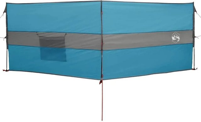 vidaXL Camping-Windschutz Blau, wasserdicht aus Polyester und Glasfaser, B: 344 cm, H: 120 cm - Bild 1