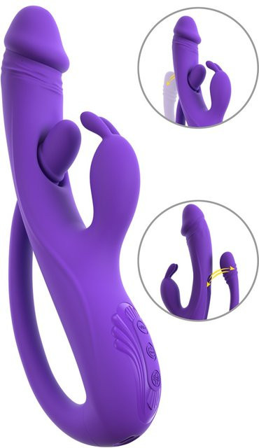 Sweet Smile Rabbitvibrator als G-Punkt und Anal-Stimulator in Lila - Bild 1