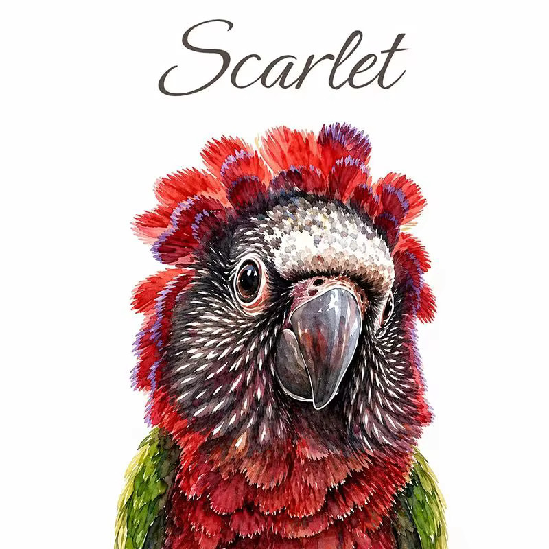 Personalisierter Haustier-Porträt-Druck als individuelles Wandbild mit Namen für Hund, Katze, Vogel oder Igel in Mehrfarben - Bild 4