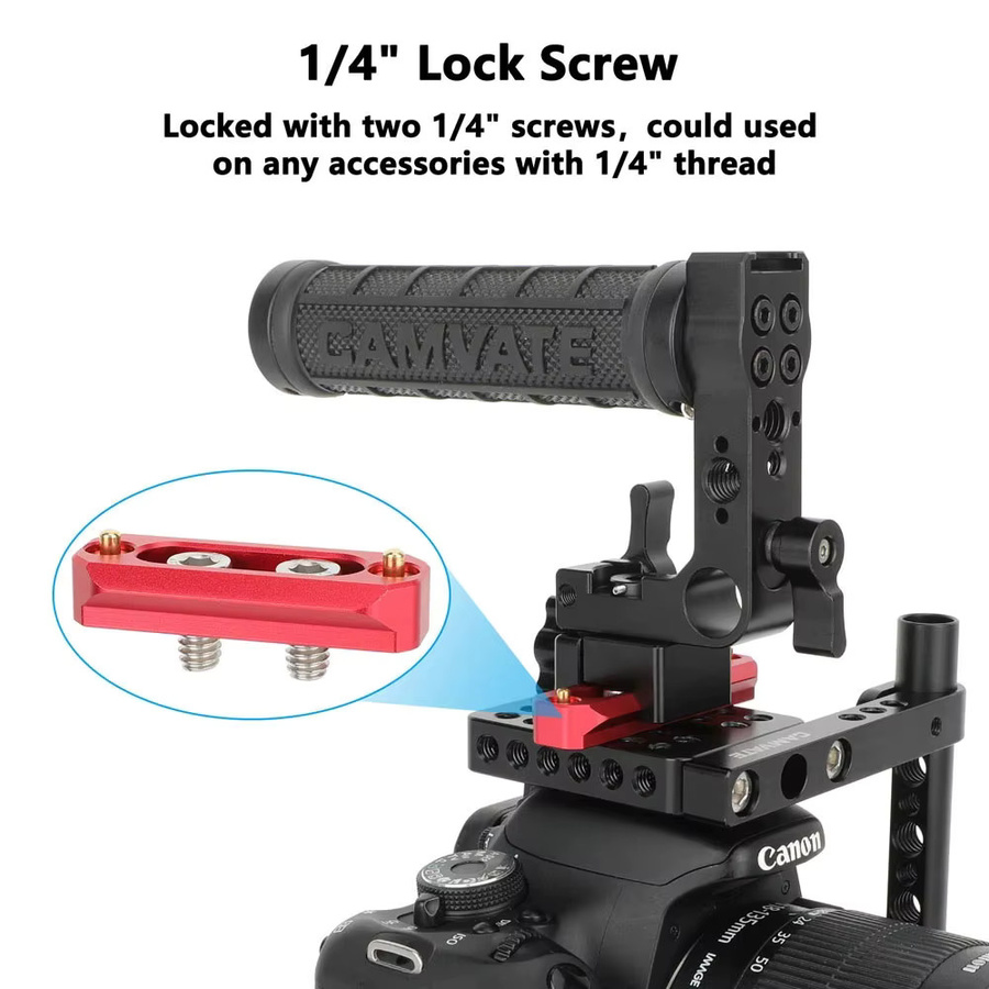 CAMVATE Mini-NATO-Schienenkamera mit Anti-Off-Schnellverschluss für Kamerakäfige und NATO-Griffe, Schienenlängen: 50 mm, 70 mm, 100 mm - Bild 3