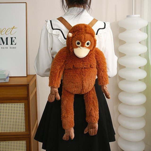 Orang-Utan Plüschtier Rucksack Umhängetasche, Puppe, ab 14 Jahren - Bild 1