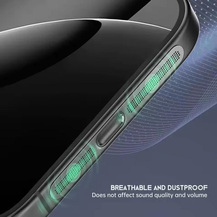 Staubdichter Metall-Netz-Aufkleber für Apple iPhone 17 Pro und iPhone 17 Pro Max, Lautsprecher-Schutz Mesh in Silber - Bild 2