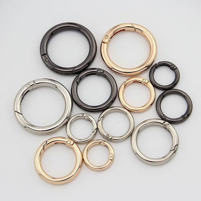 Schlüsselanhänger-Ring, Messing, Goldfarbe, 5 Stück - Bild 1