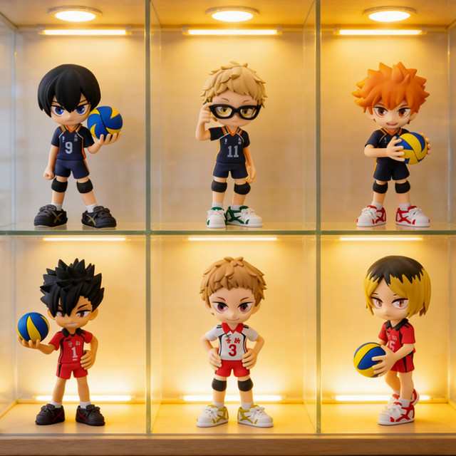 Anime-Modell-Set, 6-teiliges Set, stehende Pose, PVC, Kunststoff - Bild 1