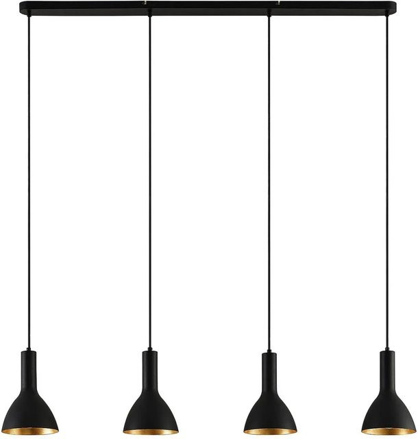 Arcchio Pendelleuchte Cosmina 4-flammig in Schwarz und Gold aus Metall für die Küche mit E27 Fassung - Bild 1