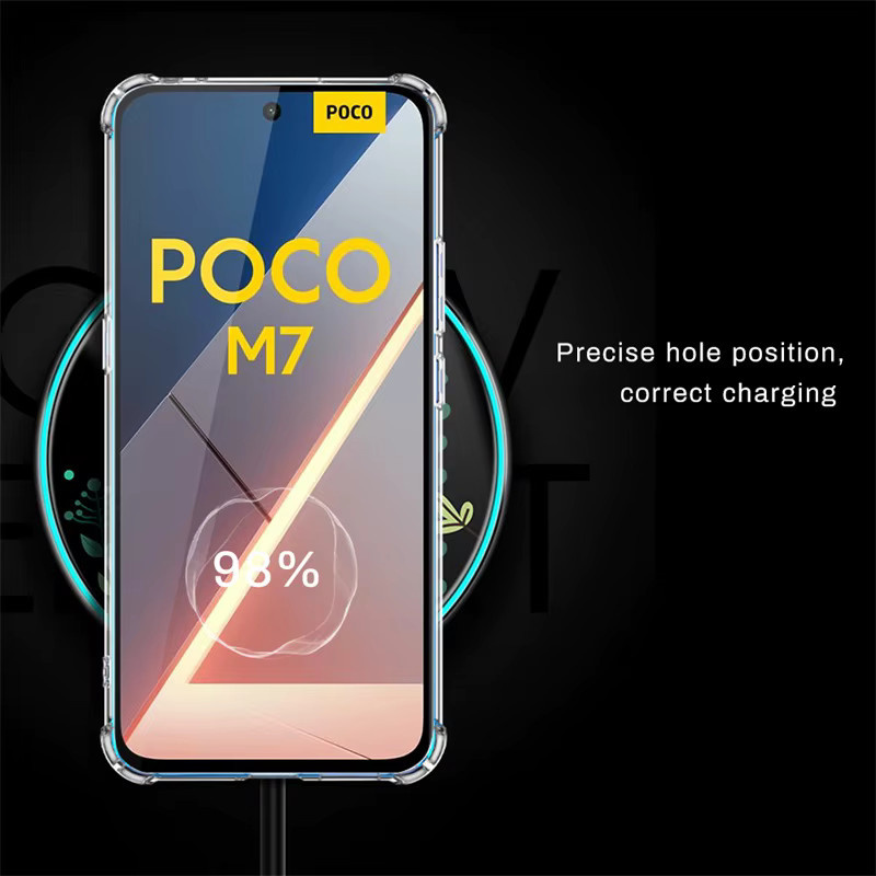 Xiaomi Poco M7 4G TPU Softcover Transparent mit Kameraschutz und Anti-Vergilbungs-Effekt - Bild 6