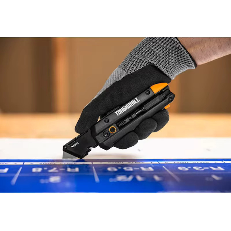 Toughbuilt 5-in-1 Multifunktionales Klappwerkzeug TB-H4-12-IM in Schwarz mit Doppelkopf-Schraubendreher und Brechstange - Bild 5