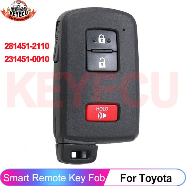 KEYECU Smart Key Fernbedienung in Schwarz für Toyota Prius, Tacoma, 4Runner, Tundra, Land Cruiser und Highlander (Modell 281451-2110 HYQ14FBA 231451-0010 HYQ14FBB) - Bild 1