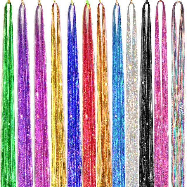 Lansa Haarverlängerungen Synthetisch, Glitzernd, 120 cm, Damen - Bild 1