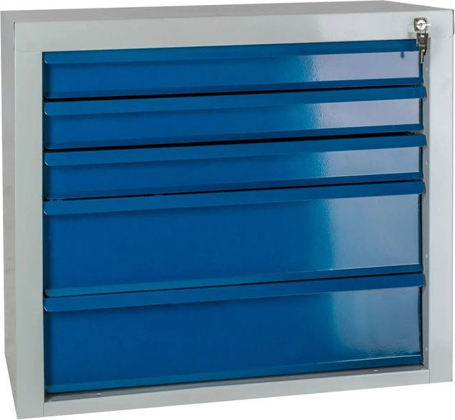 PROREGAL Schubladenschrank Kobra mit 5 Schubladen in Lichtgrau Blau, H x B x T: 60 x 70 x 43,5 cm - Bild 1