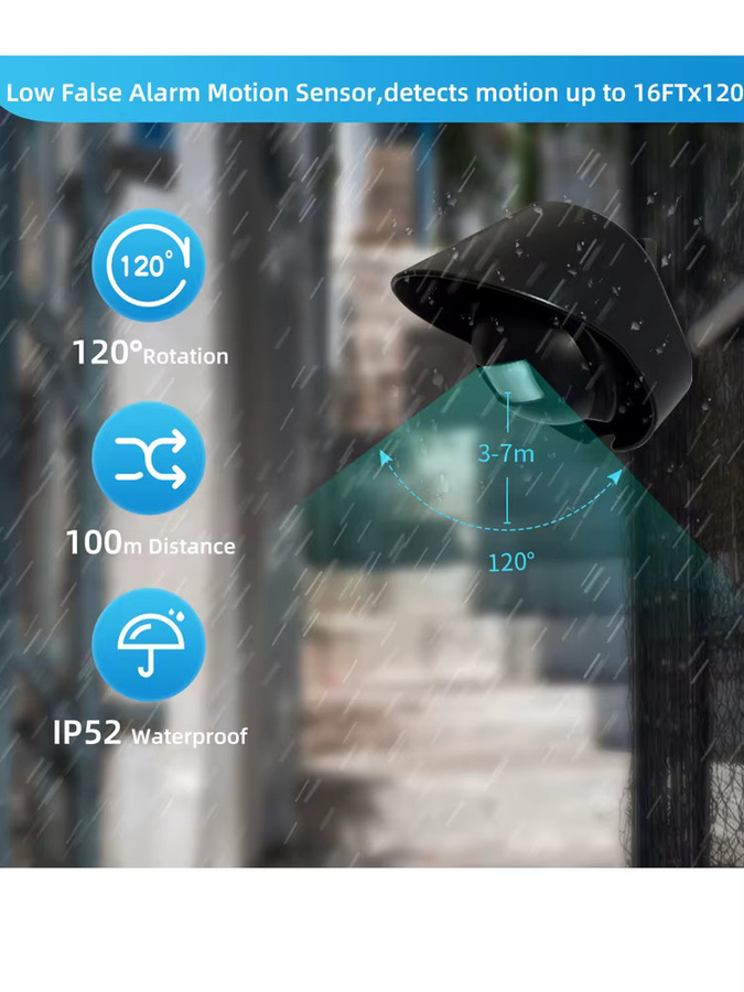 Einfahrtsalarm mit Empfänger und Sensor in Schwarz, 433 MHz, 4 Stufen einstellbare Lautstärke, Sensorentfernung 3–7 Meter, Sicherheitsalarm - Bild 6