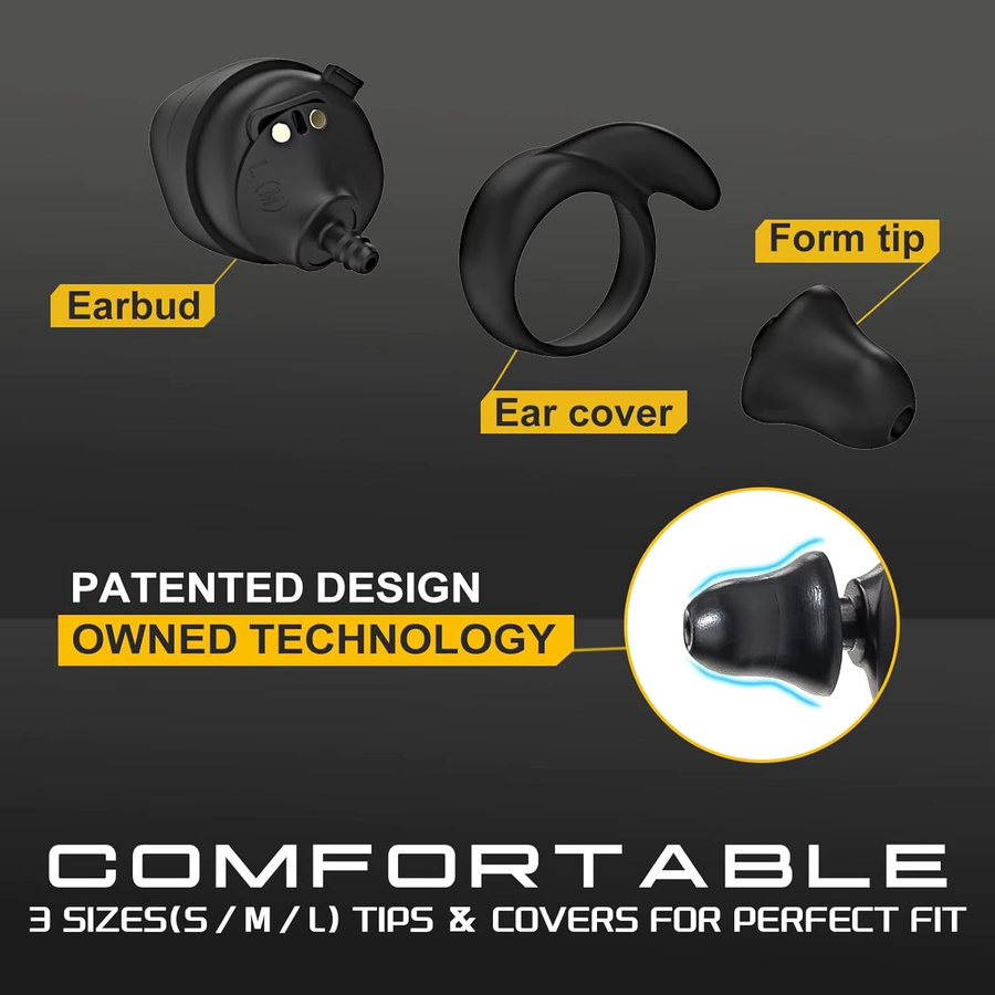 EARMOR M20T PRO Elektronischer Gehörschutz für Schießsport mit Bluetooth 5.4, Geräuschunterdrückung und Schallverstärkung, Over-Ear, NRR 30dB - Bild 4