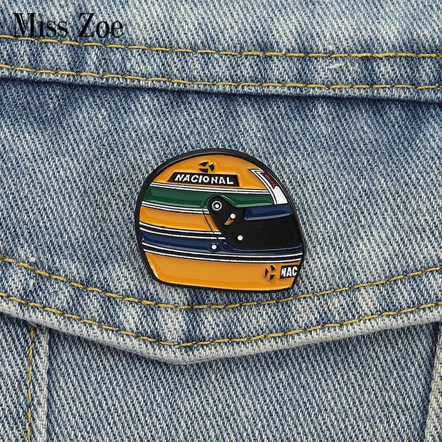 Emaille-Pins Rennfahrer-Helm-Broschen, Kinder - Bild 1