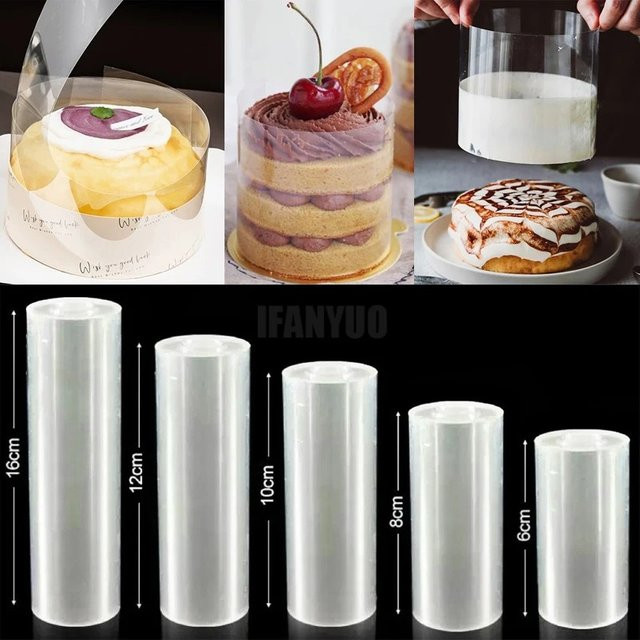 Transparente Acetat-Kuchenumrandungsfolie für DIY Backzubehör, 5m Rolle - Bild 1