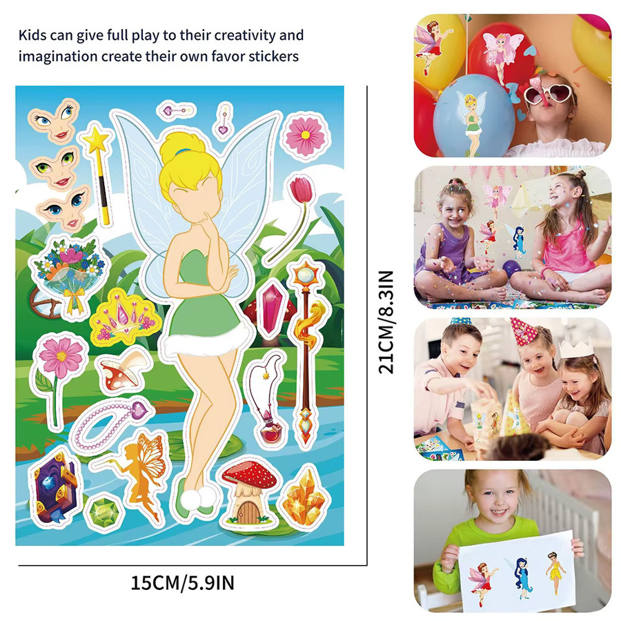 Disney Tinker Bell Machen ein Gesicht Puzzle Aufkleber, Bunt / Mehrfarbig - Bild 3