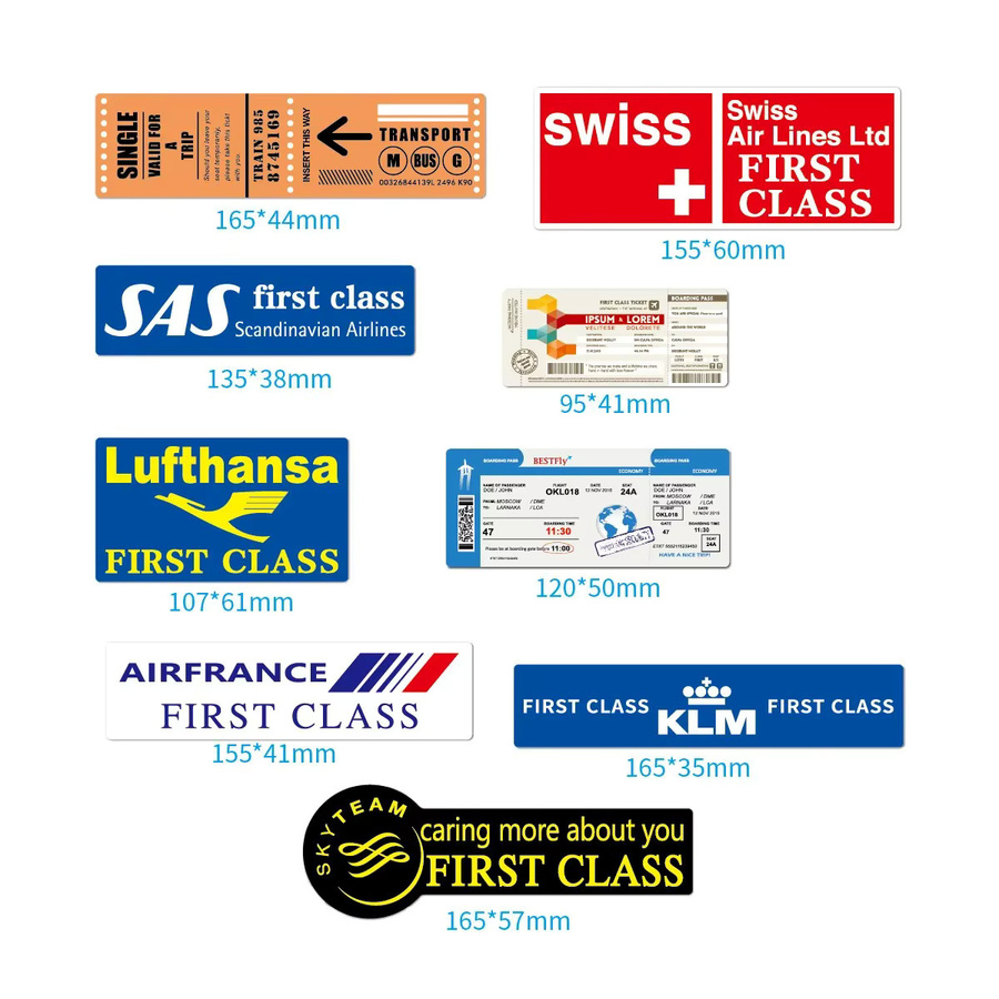 GOGOTU Flugticket- und Bordkarten-Aufkleber, Graffiti-Motiv, 30-teiliges Set - Bild 4