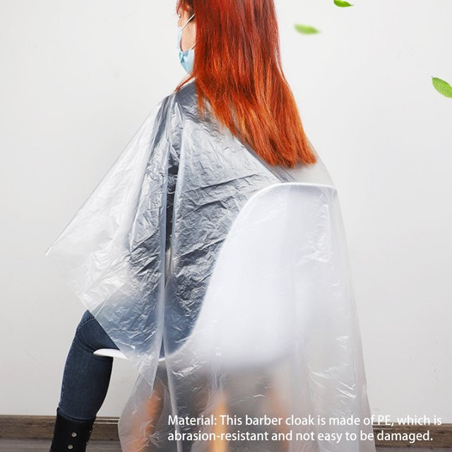 FangNymph Einweg Friseur Schürze, 100 Stück, Transparent - Bild 1