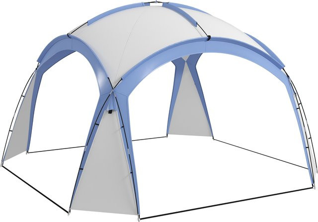 Outsunny Event Shelter Pavillon Blau, B/T: 3,5 x 3,5 m, Wasserabweisendes und Winterfestes Partyzelt für Garten, Camping und Festivals - Bild 1