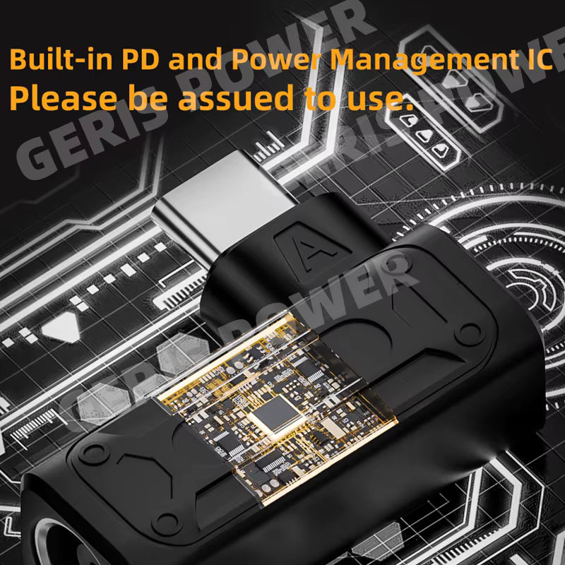 Geris Power PD 140 W DC zu USB-C Konverter in Schwarz mit verschiedenen Barrel-Steckertypen für Laptop und Telefon - Bild 3