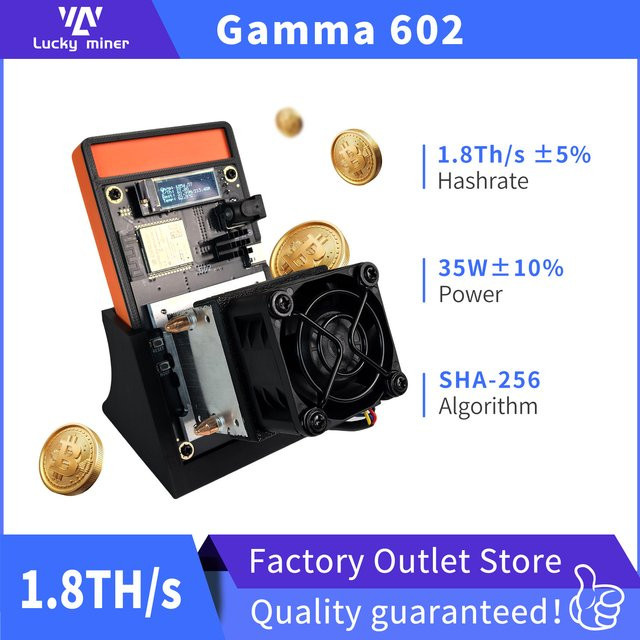 Lucky Miner Gamma 601/602 2026 BTC Miner SHA-256 Bitcoin-Mining-ASIC-Maschine mit 1,7-1,8 TH/s und 25W Ultra-Stromsparmodus - Bild 1
