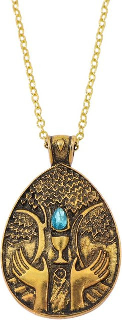 Bandai Halskette, Vintage, Gold, Kristall, Unisex - Bild 1