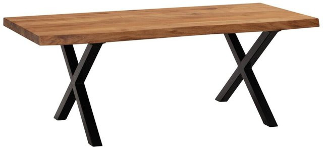 Wohnling Couchtisch aus Akazie Massivholz in Braun, modern, B/H/T: 120 x 46 x 60 cm - Bild 1