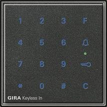 Gira Code Tastatur Keyless In in Anthrazit für Audio-Intercom zum Einbau - Bild 1