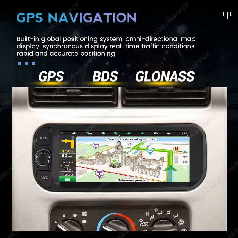 MEKEDE Android 15 Autoradio mit Carplay und GPS-Navigation für Jeep Grand Cherokee Liberty Wrangler und Chrysler 2002–2006 in Schwarz - Bild 5