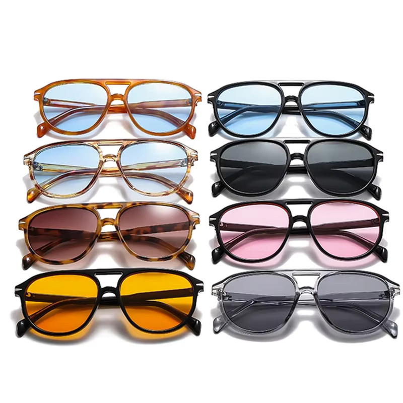 SO&EI Sonnenbrille Pilot, Vollrand, Blau Orange, Unisex - Bild 3
