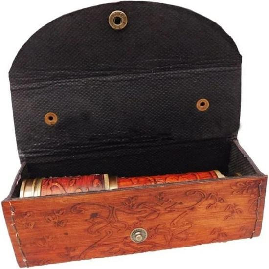 Dollond London Nautisches Messing-Teleskop in Gold mit Lederbox, Höhe: 35,56 cm - Bild 2