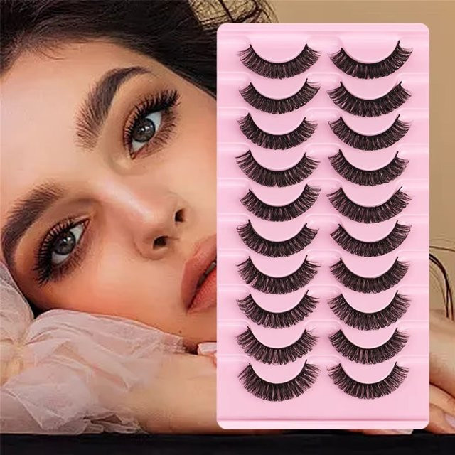 JIEFUXIN Künstliche Wimpern 3D Volumen, 10 Paar, Unisex - Bild 1