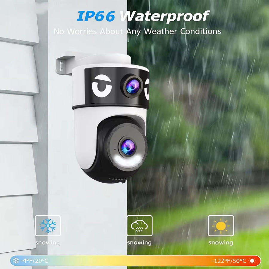 OKAM PRO Jaxcam 5G WIFI Outdoor Sicherheit Kamera mit 8MP Dual Objektiv, PTZ, AI Menschenerkennung und Nachtsicht in Weiß - Bild 4