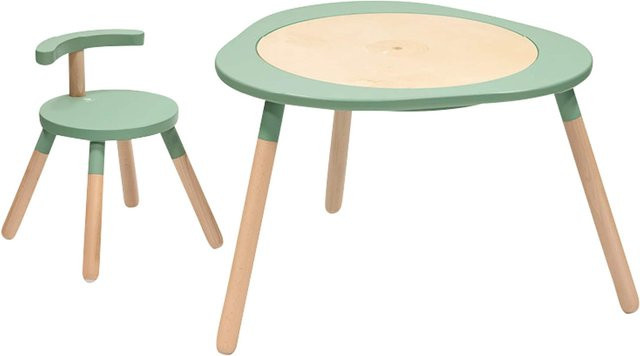 Stokke Mutable Multifunktionstisch V2 aus Buchenholz in Grün, 3-fach höhenverstellbar - Bild 1