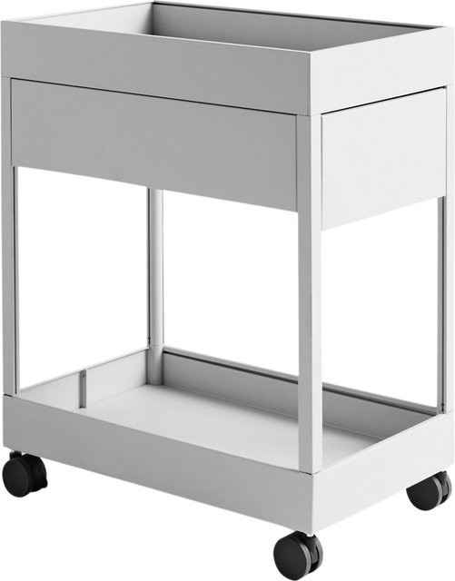 HAY New Order Trolley aus lackiertem Stahl in Grau mit Rollen - Bild 1