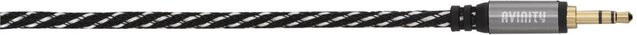 AVINITY Stereo Audio-Kabel mit 3,5-mm-Klinkensteckern, vergoldet und mit Gewebeummantelung, Schwarz/Anthrazit, Länge: 1,5 m - Bild 1