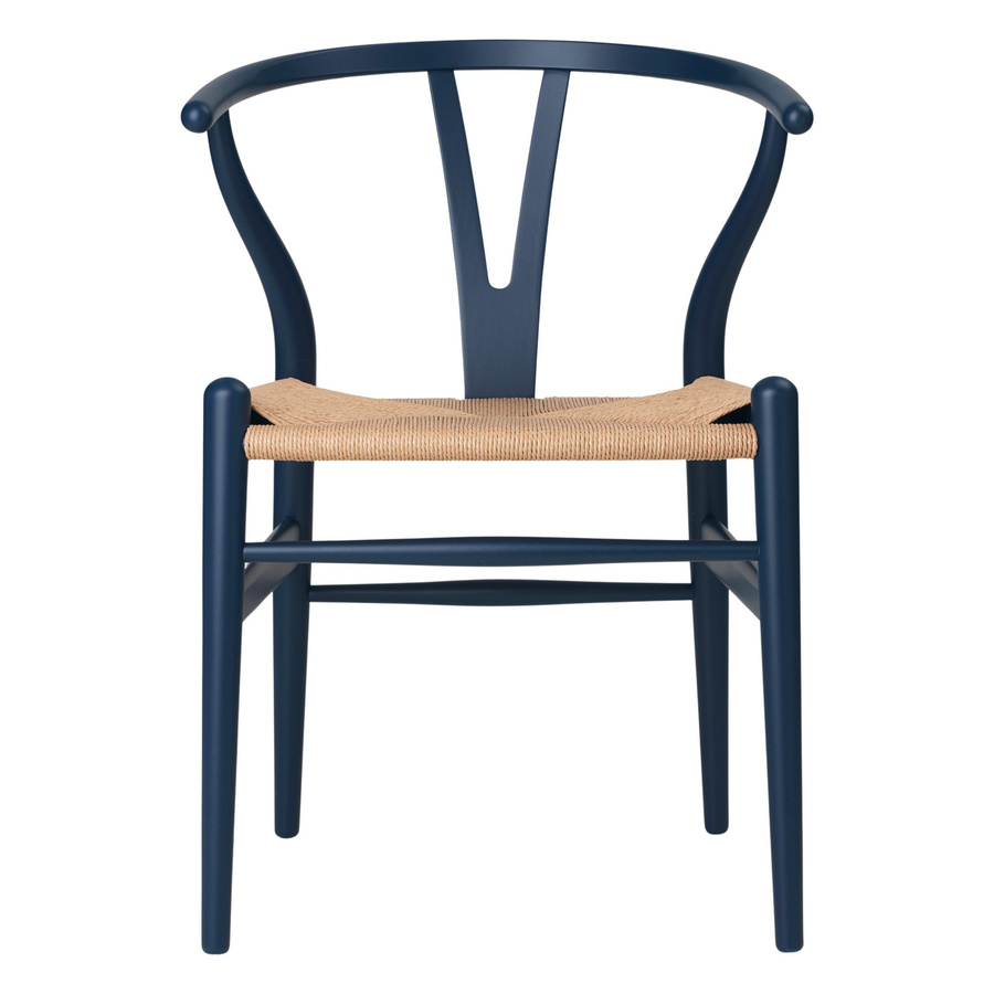 Carl Hansen & Søn CH24 Y Wishbone Stuhl aus Buchenholz in Blau - Bild 3