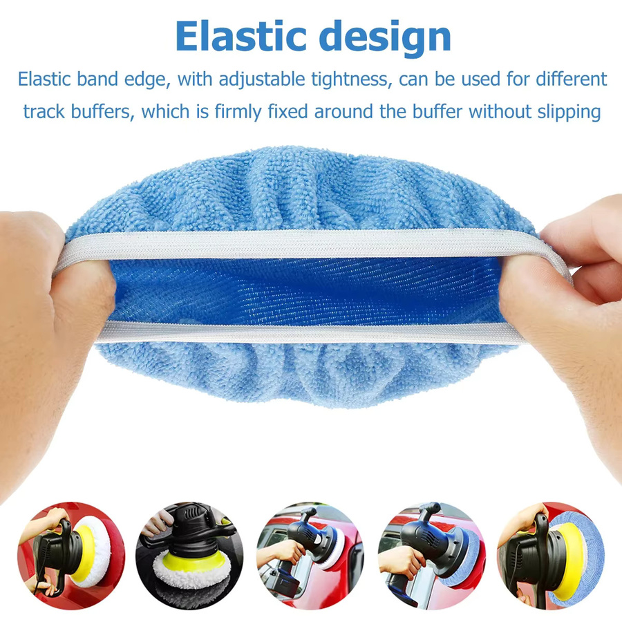 Toorise 10er Set elastische Polierpads rutschfest für Auto-Wachs und Lackpflege - Bild 2