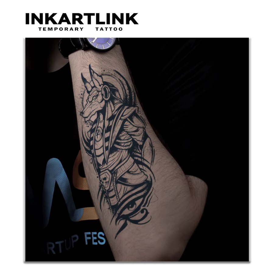 Temporärer Wolf-Tattoo-Aufkleber, wasserfest, semi-permanent - Bild 2