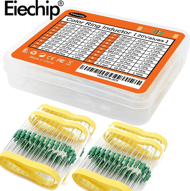 200 Teile Induktor Sortiment Kit mit 20 Werten DIP Ring Induktoren in Multicolor - Bild 1
